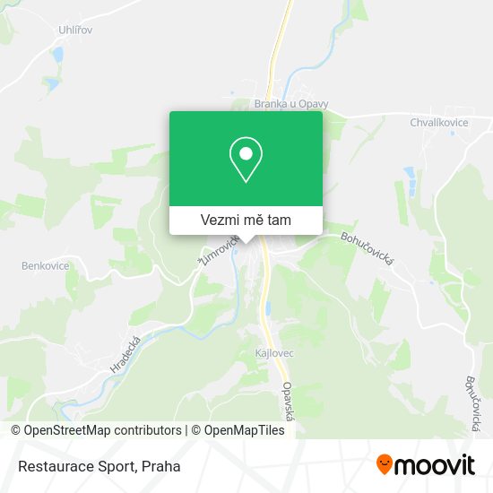 Restaurace Sport mapa