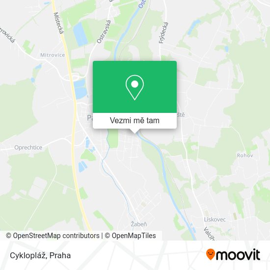 Cyklopláž mapa