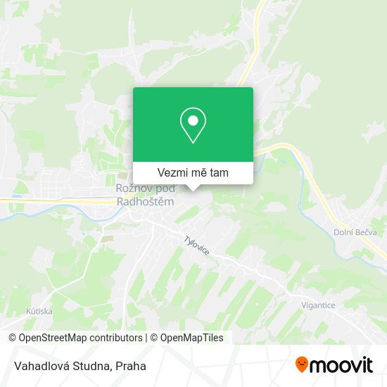 Vahadlová Studna mapa