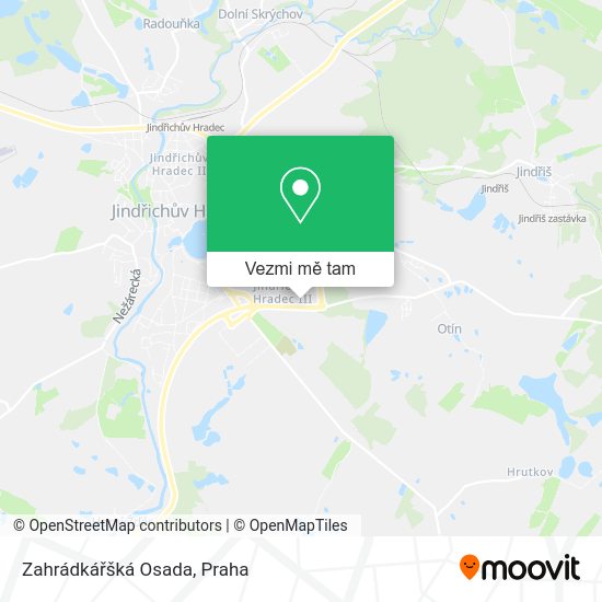 Zahrádkářšká Osada mapa