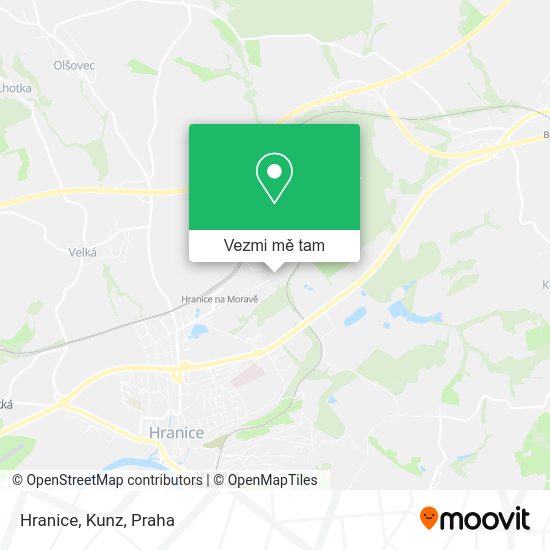 Hranice, Kunz mapa