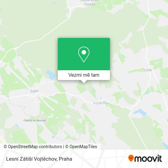 Lesní Zátiší Vojtěchov mapa