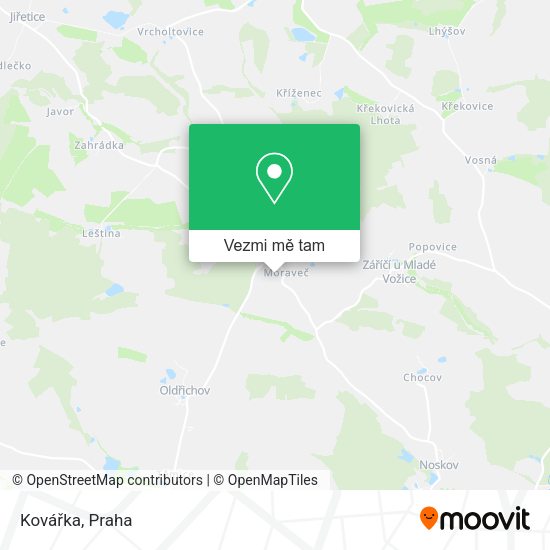 Kovářka mapa