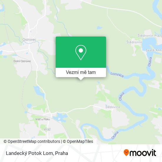 Landecký Potok Lom mapa