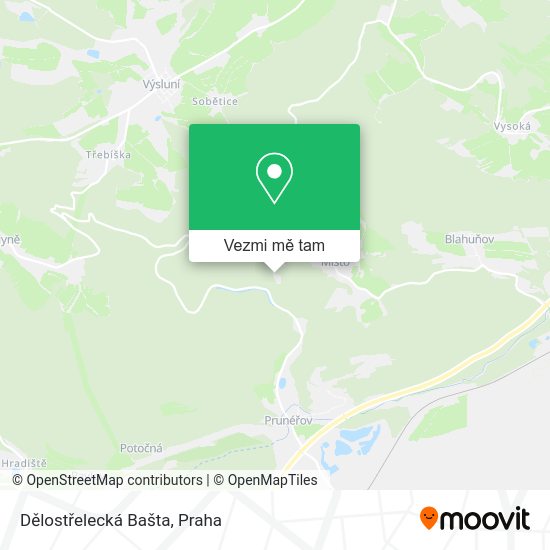 Dělostřelecká Bašta mapa