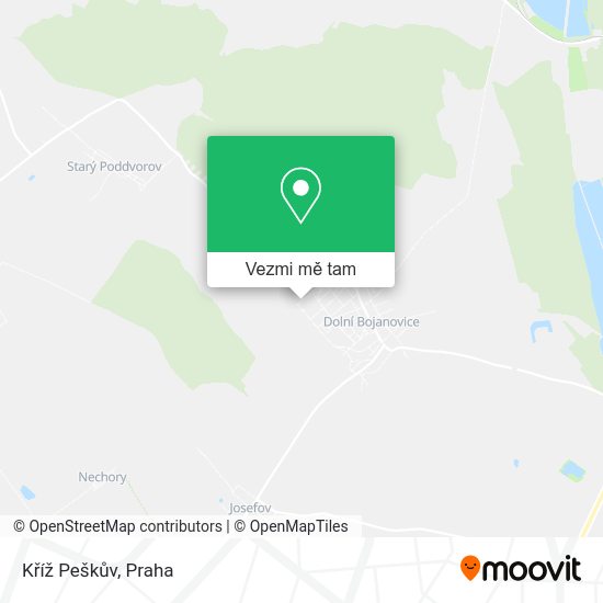 Kříž Peškův mapa