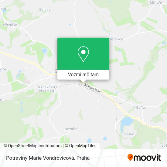 Potraviny Marie Vondrovicová mapa