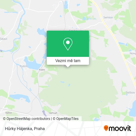 Hůrky Hájenka mapa