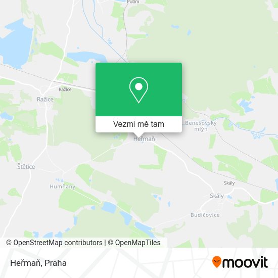 Heřmaň mapa