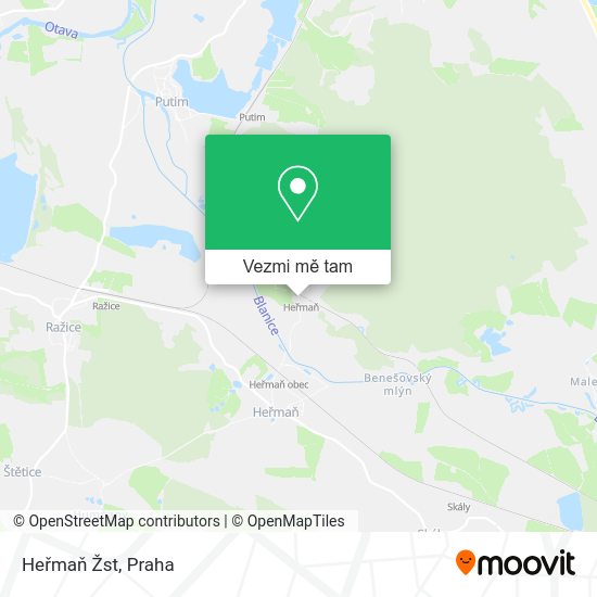 Heřmaň Žst mapa