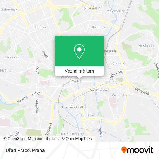 Úřad Práce mapa