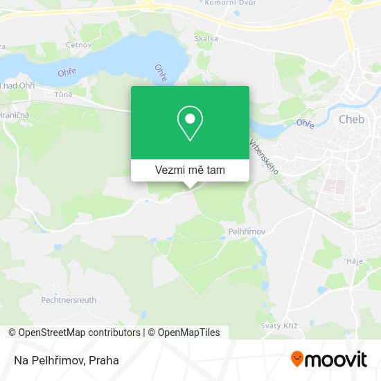 Na Pelhřimov mapa