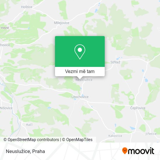 Neuslužice mapa