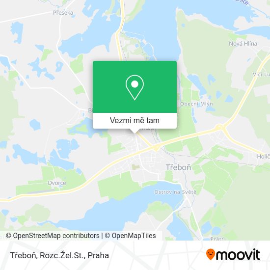 Třeboň, Rozc.Žel.St. mapa