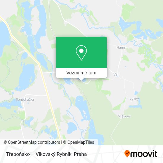 Třeboňsko – Vlkovský Rybník mapa