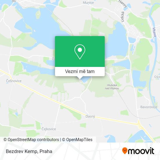 Bezdrev Kemp mapa