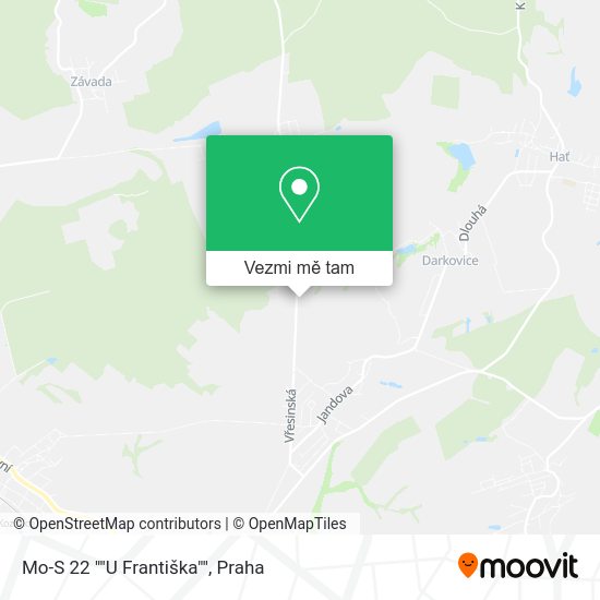 Mo-S 22 ""U Františka"" mapa