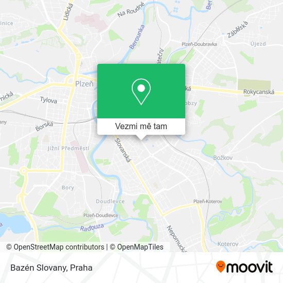 Bazén Slovany mapa