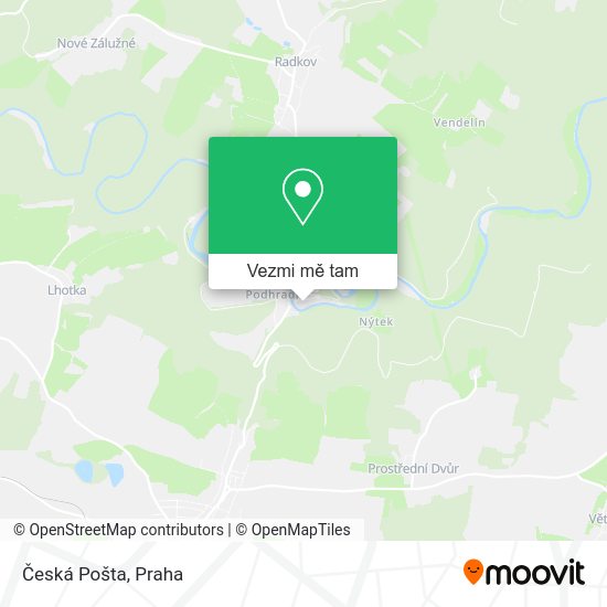 Česká Pošta mapa