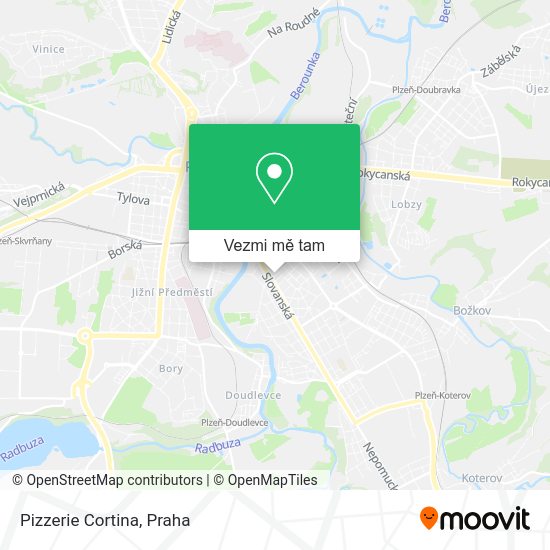 Pizzerie Cortina mapa