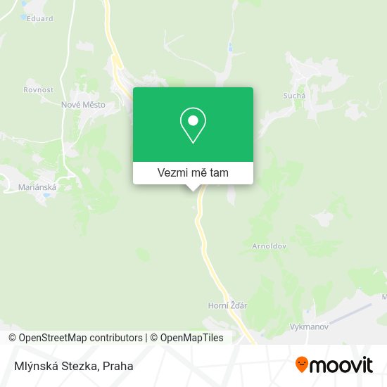 Mlýnská Stezka mapa