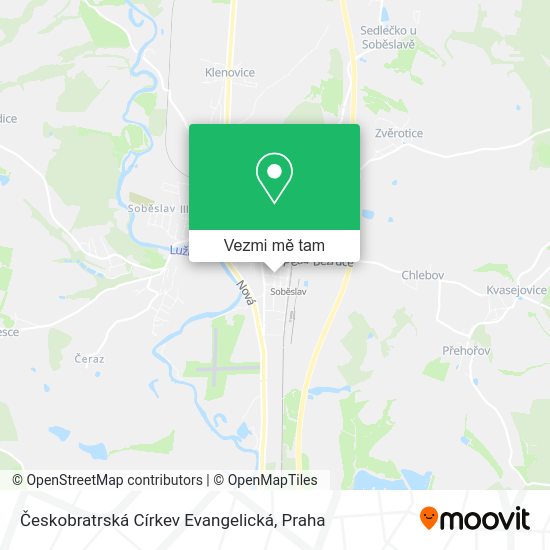Českobratrská Církev Evangelická mapa