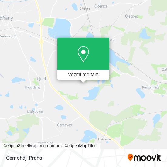 Černoháj mapa