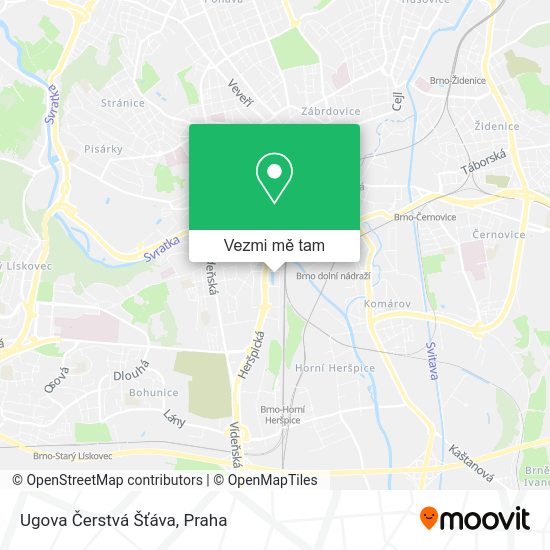 Ugova Čerstvá Šťáva mapa