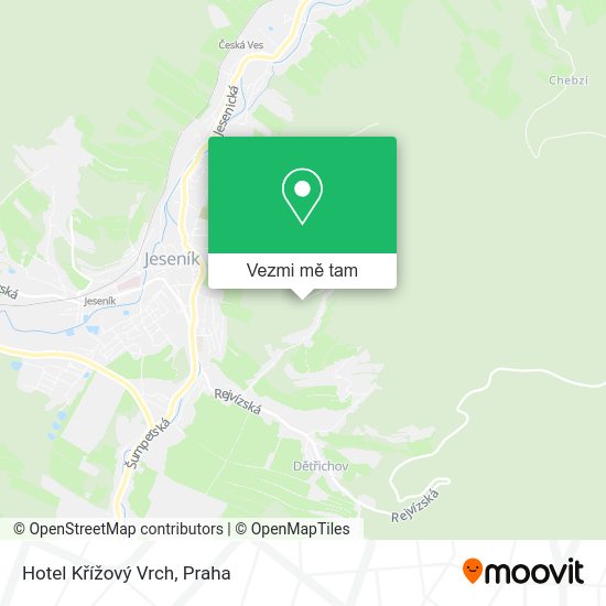 Hotel Křížový Vrch mapa