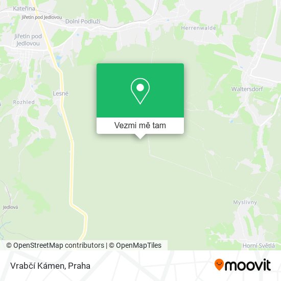 Vrabčí Kámen mapa