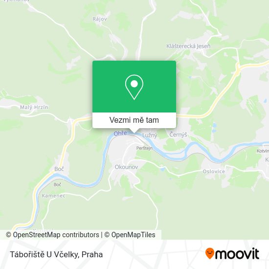 Tábořiště U Včelky mapa