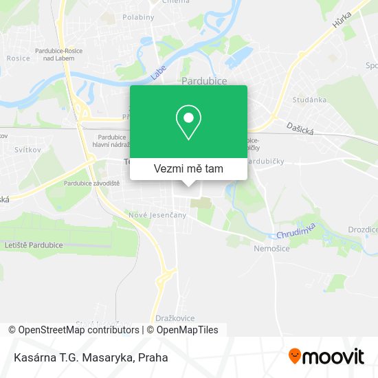 Kasárna T.G. Masaryka mapa