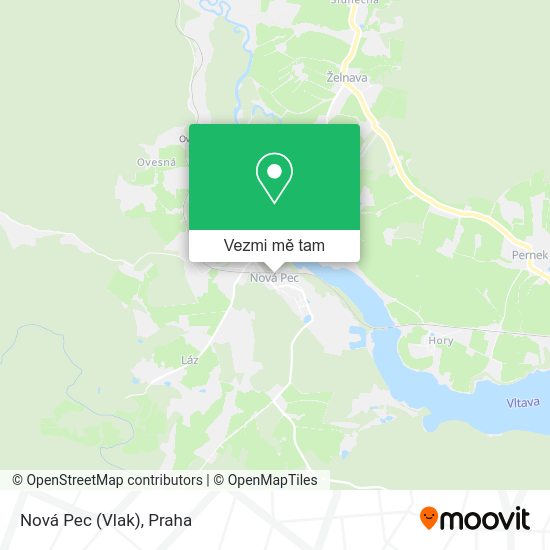 Nová Pec (Vlak) mapa