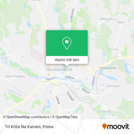 Tři Kříže Na Kalvárii mapa