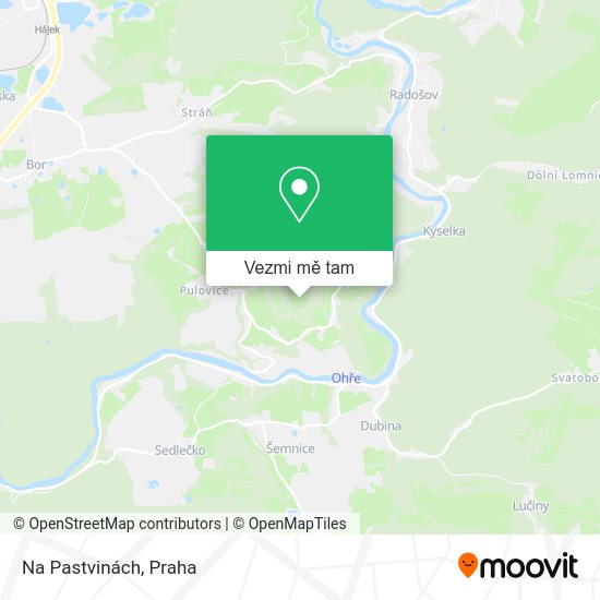 Na Pastvinách mapa
