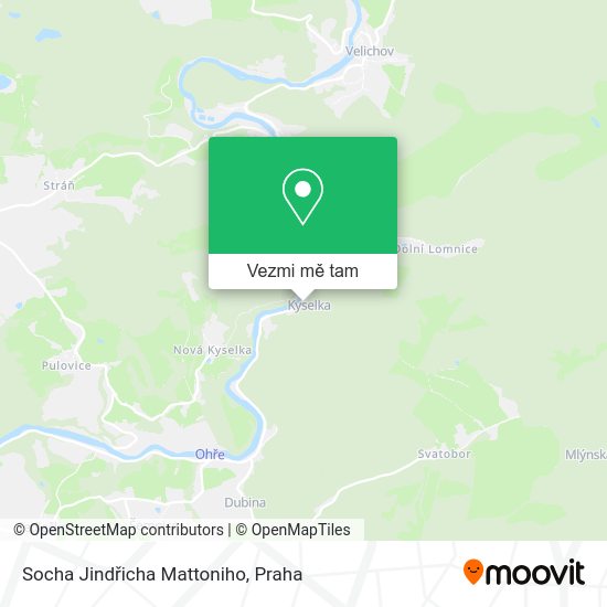 Socha Jindřicha Mattoniho mapa