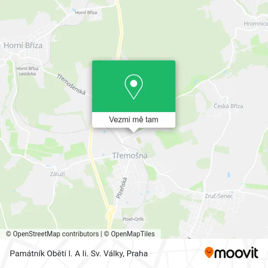 Památník Obětí I. A Ii. Sv. Války mapa