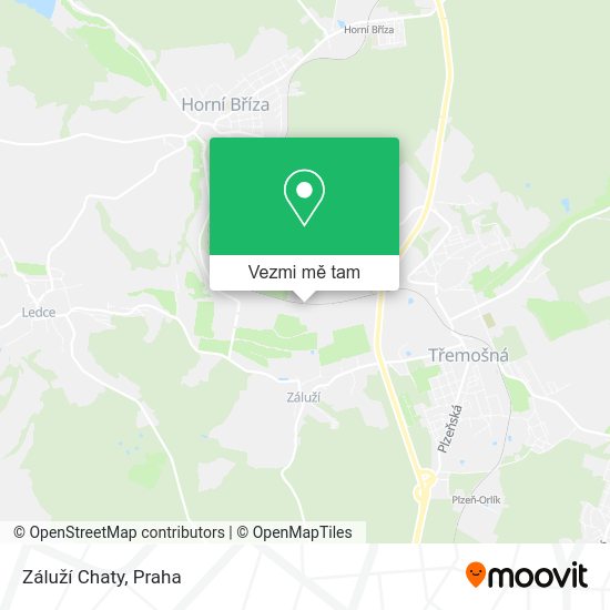 Záluží Chaty mapa