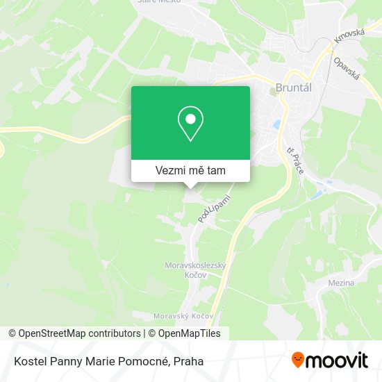 Kostel Panny Marie Pomocné mapa