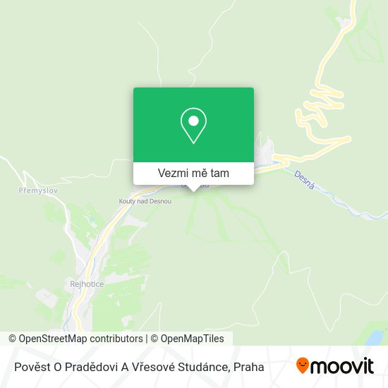 Pověst O Pradědovi A Vřesové Studánce mapa