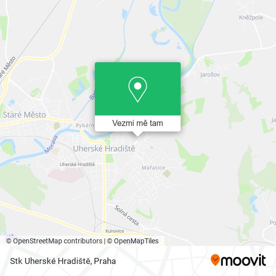 Stk Uherské Hradiště mapa