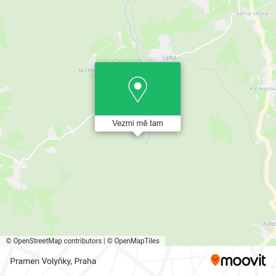 Pramen Volyňky mapa