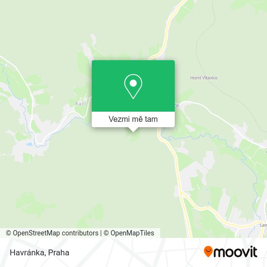 Havránka mapa