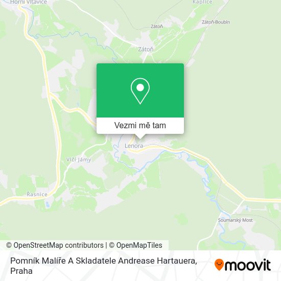 Pomník Malíře A Skladatele Andrease Hartauera mapa