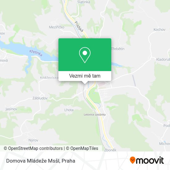 Domova Mládeže Msšl mapa