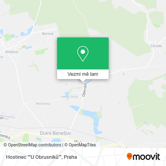 Hostinec ""U Obrusníků"" mapa