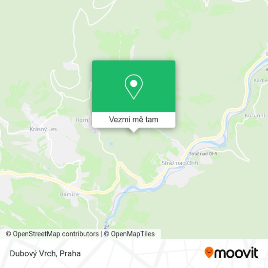 Dubový Vrch mapa