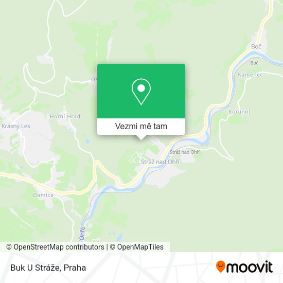 Buk U Stráže mapa