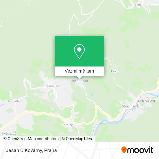 Jasan U Kovárny mapa