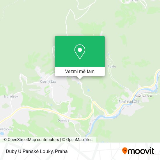 Duby U Panské Louky mapa